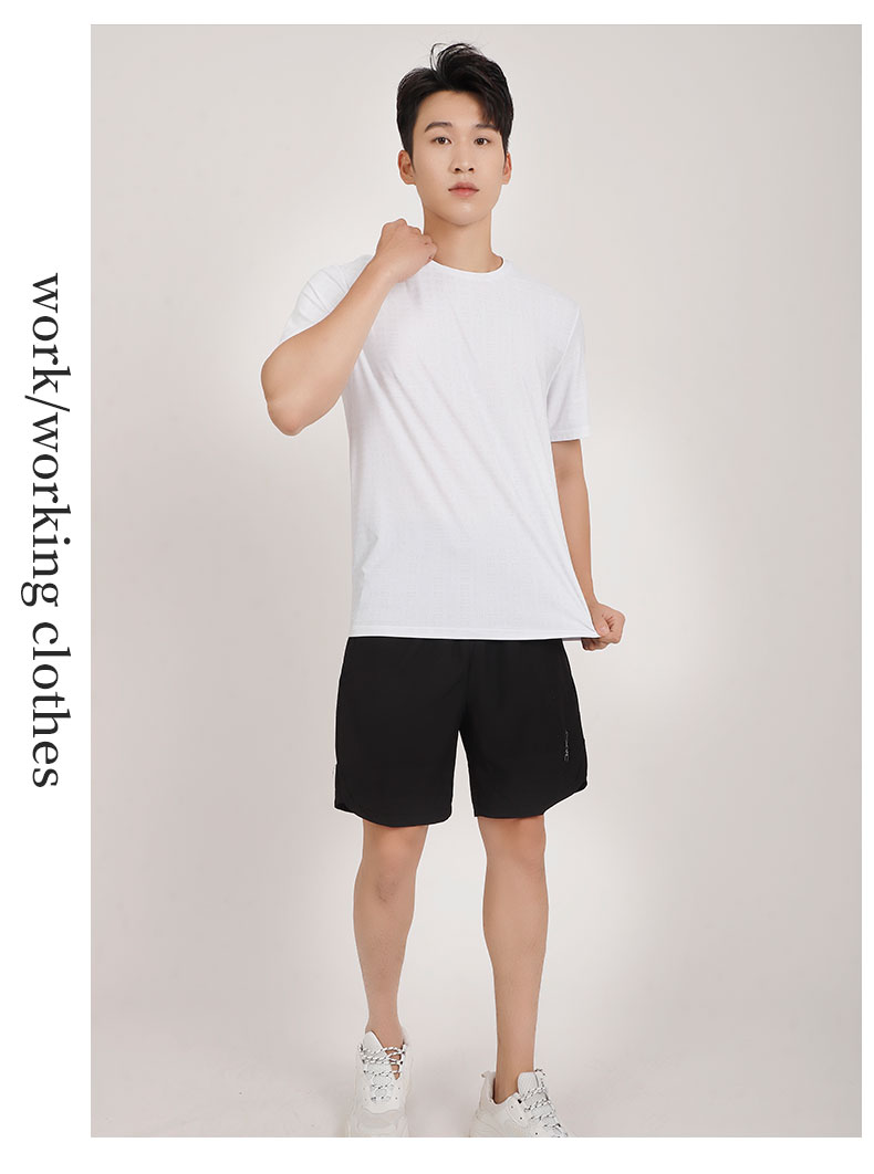 Solid color casual round neck short sleeve T-shirt GJ25-F3001