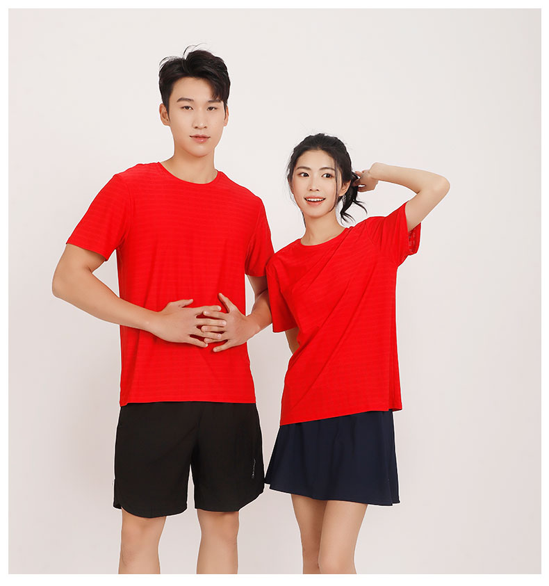 Solid color casual round neck short sleeve T-shirt GJ25-F3001