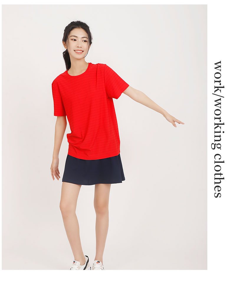 Solid color casual round neck short sleeve T-shirt GJ25-F3001