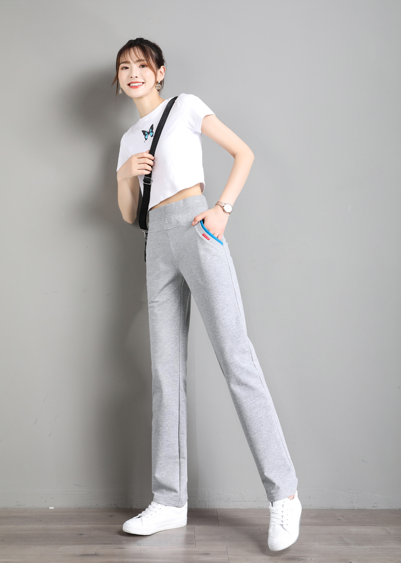 Versatile solid color casual straight pants for women G32-CR610