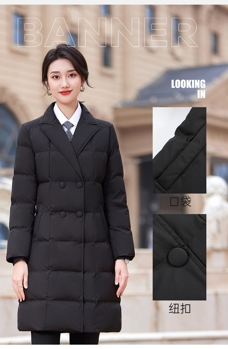 Autumn and winter down cotton warm cotton coat mid-length women model DY7-2319 women model