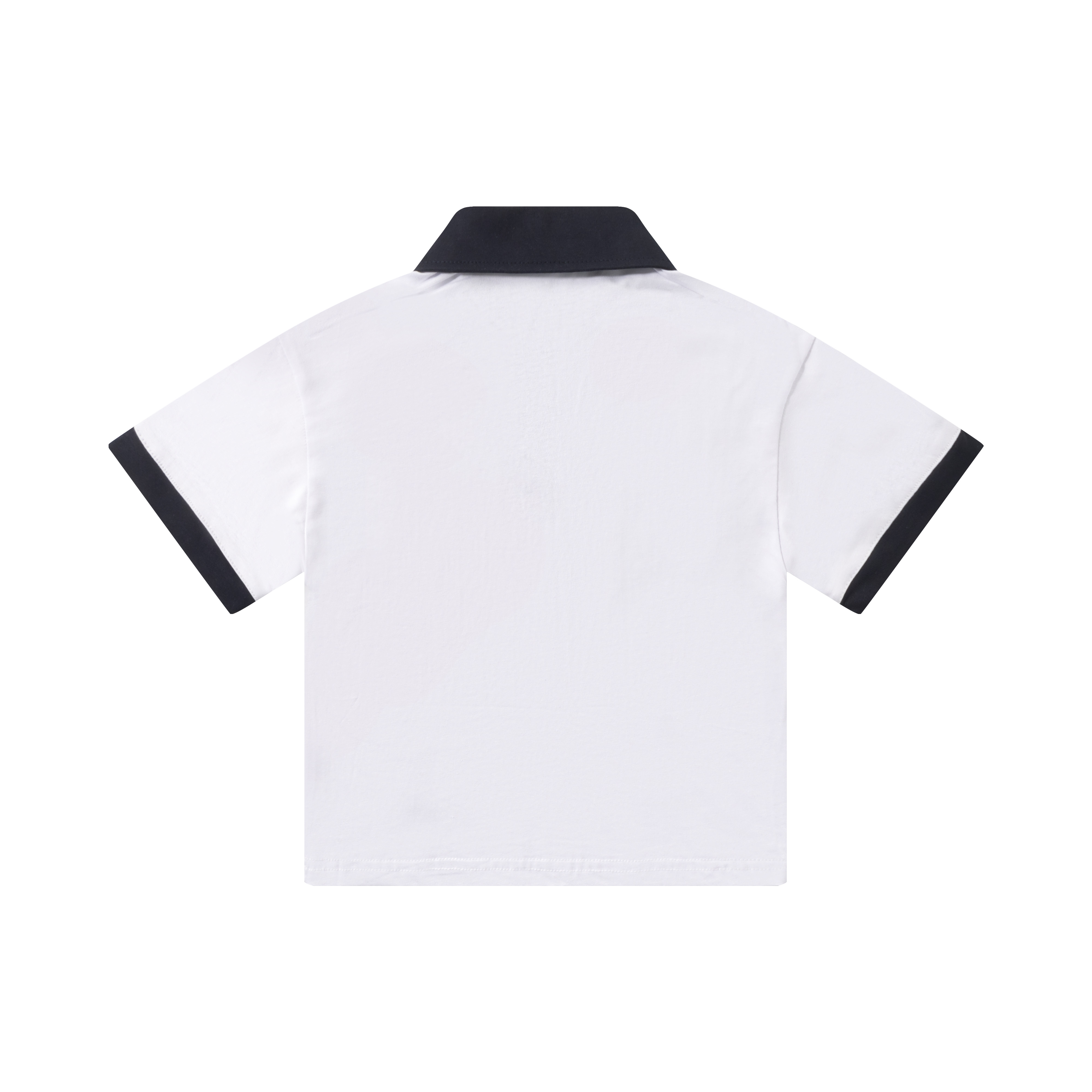 190gins style color matching drop shoulder short sleeve lapel polo shirt children GT4-F05-1