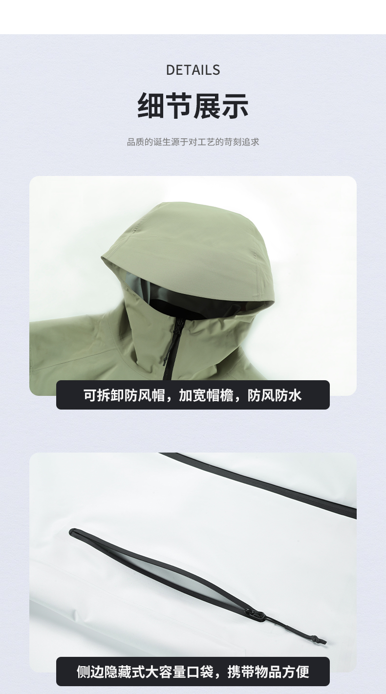 Full heat and wind three-proof single-layer jacket KL3-2517