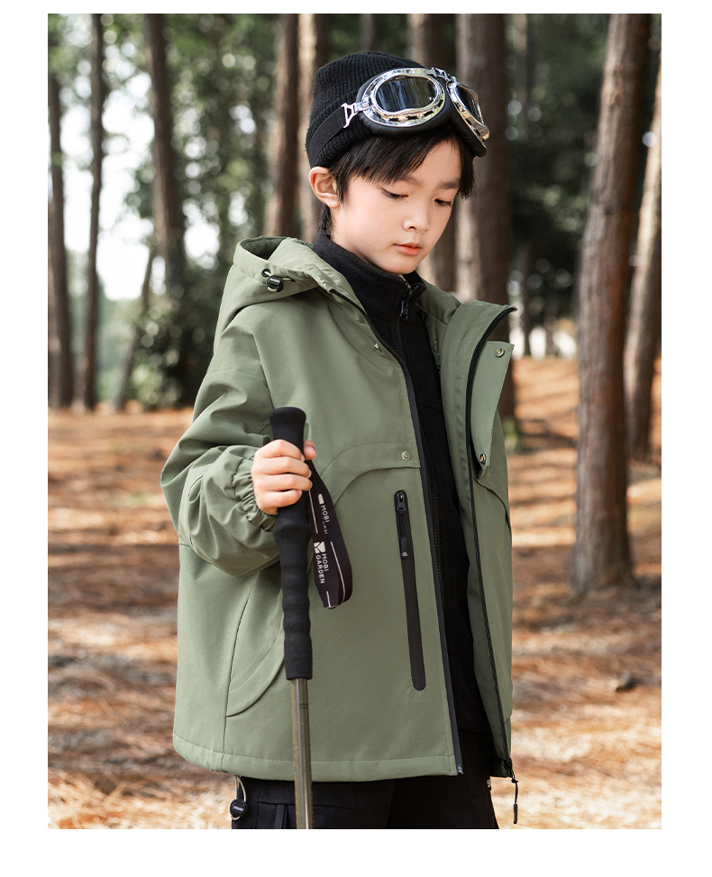 Outdoor down/polar fleece liner 3-in-1 jacket for kids 220-BD1646