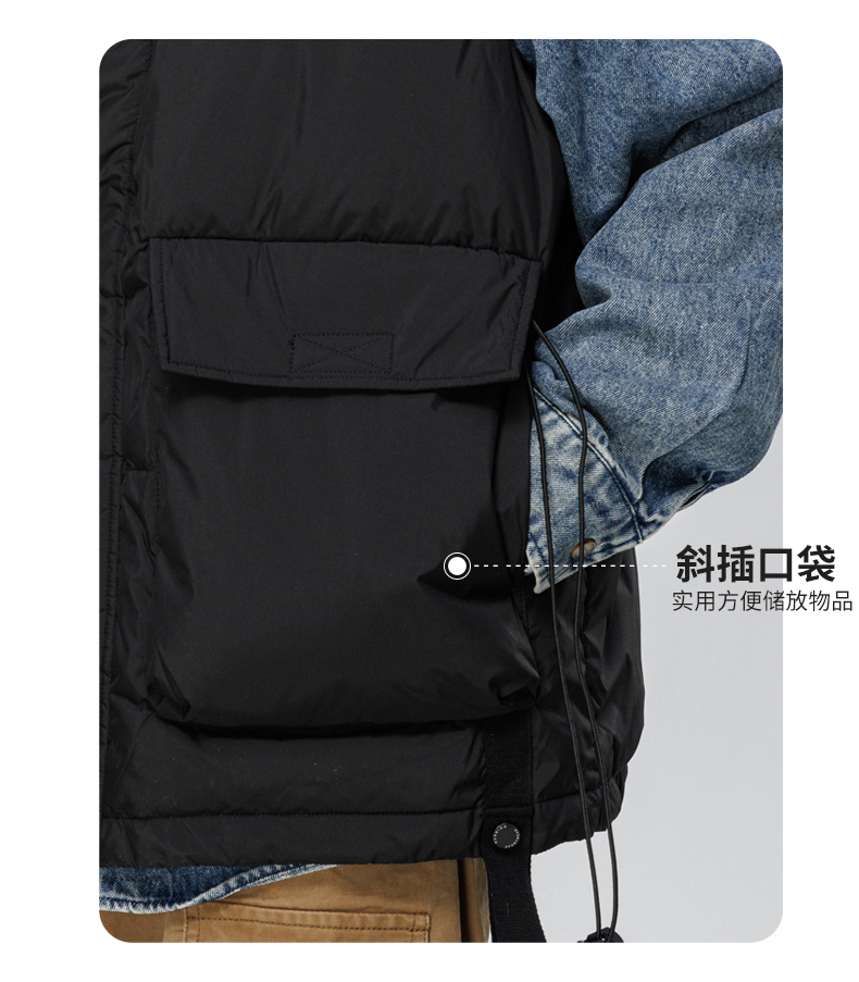 New style stand collar down vest KN2-52815