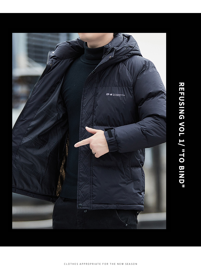 Graphene warm hooded cotton jacket KR-2783