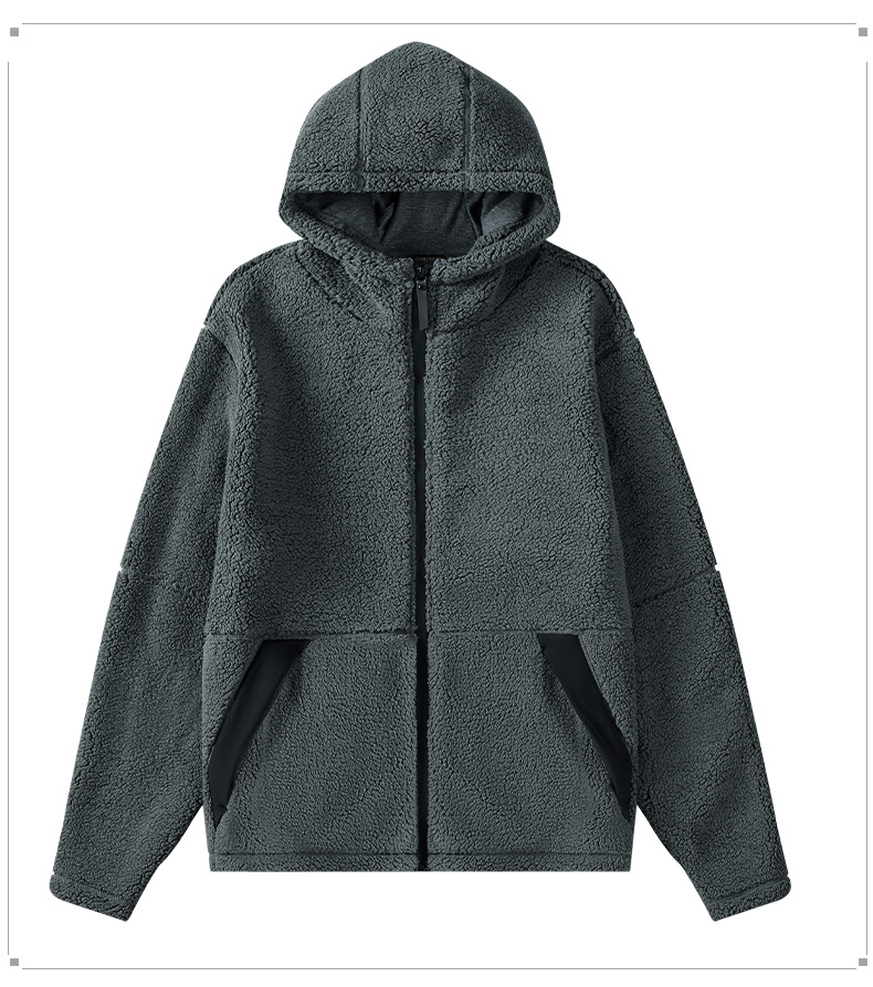 345g cotton fleece hooded jacket KD4-7309