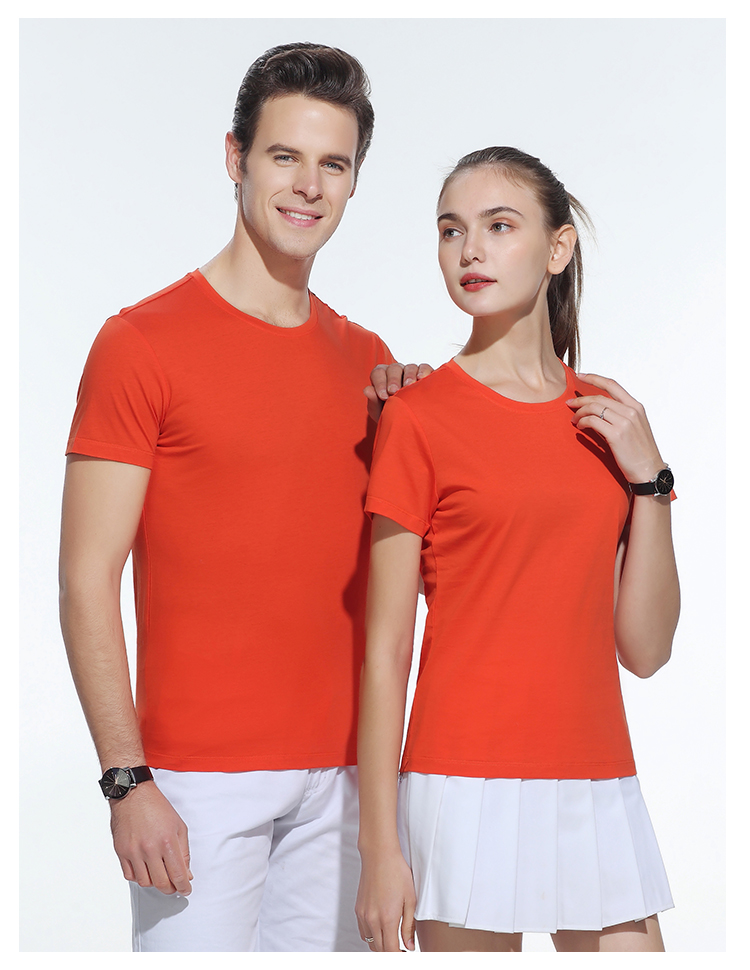 180g mercerized cotton solid color round neck short sleeve T-shirt men GT1-Y885 men