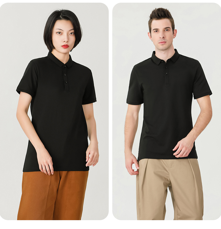 Combed cotton lapel short-sleeved POLO shirt universal GJ28-99801