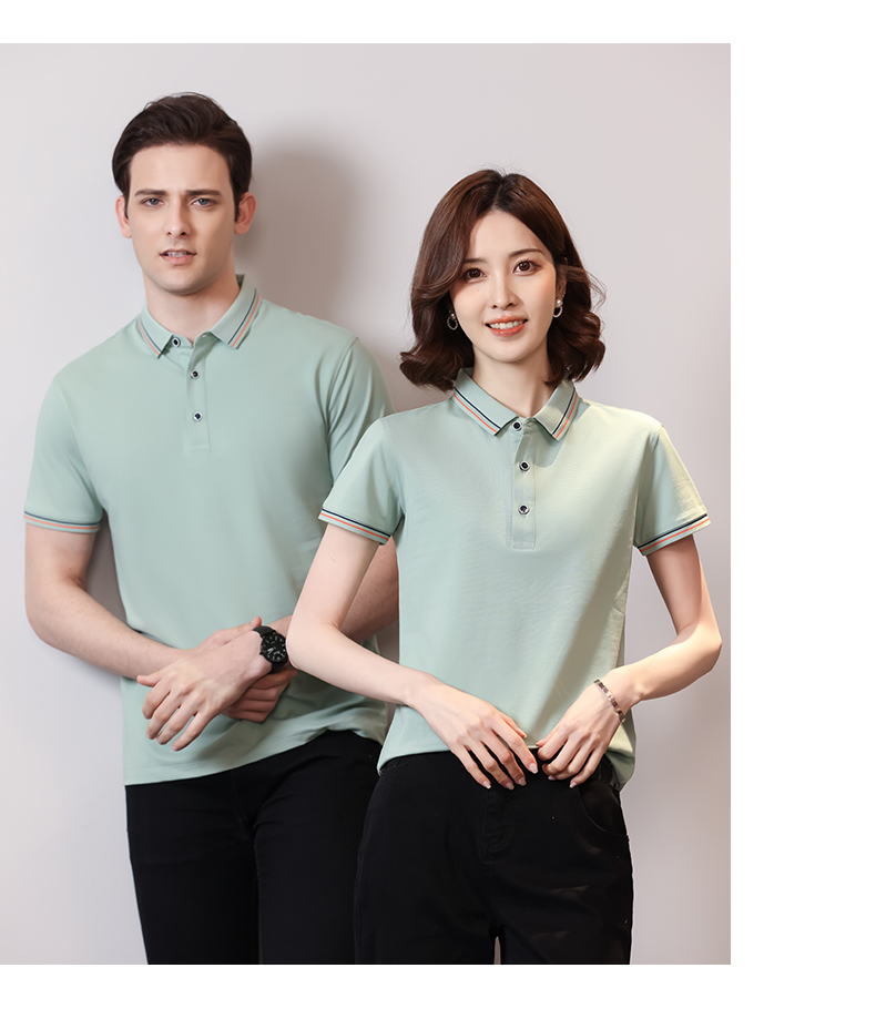 200g 40s silk cotton lapel series short-sleeved POLO shirt general style YZ03-H9959