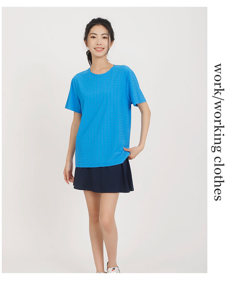 Solid color casual round neck short sleeve T-shirt GJ25-F3001