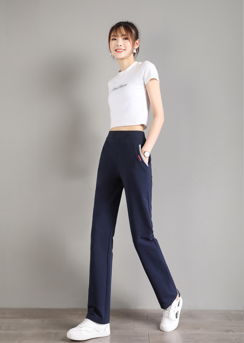 Versatile solid color casual straight pants for women G32-CR610