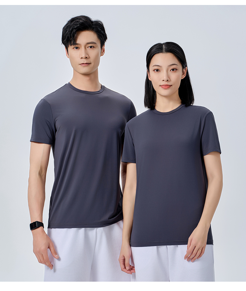 180g Zhengyang series sunscreen ice silk round neck short sleeves W07-586