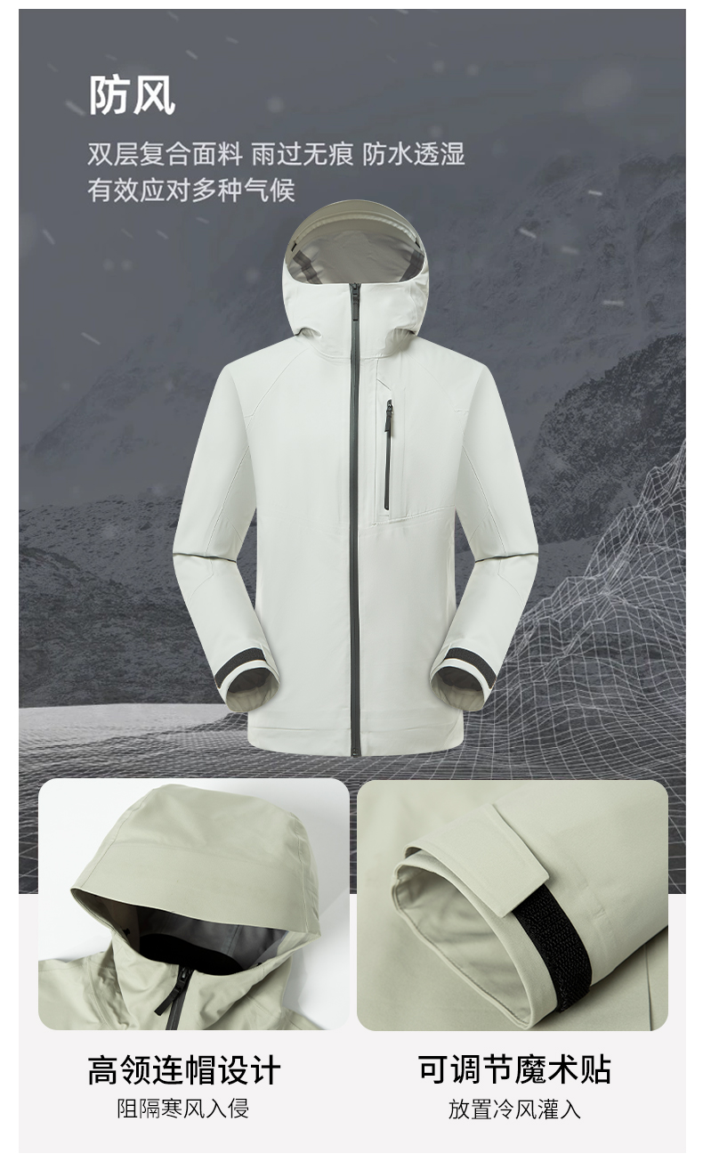 Full heat and wind three-proof single-layer jacket KL3-2512