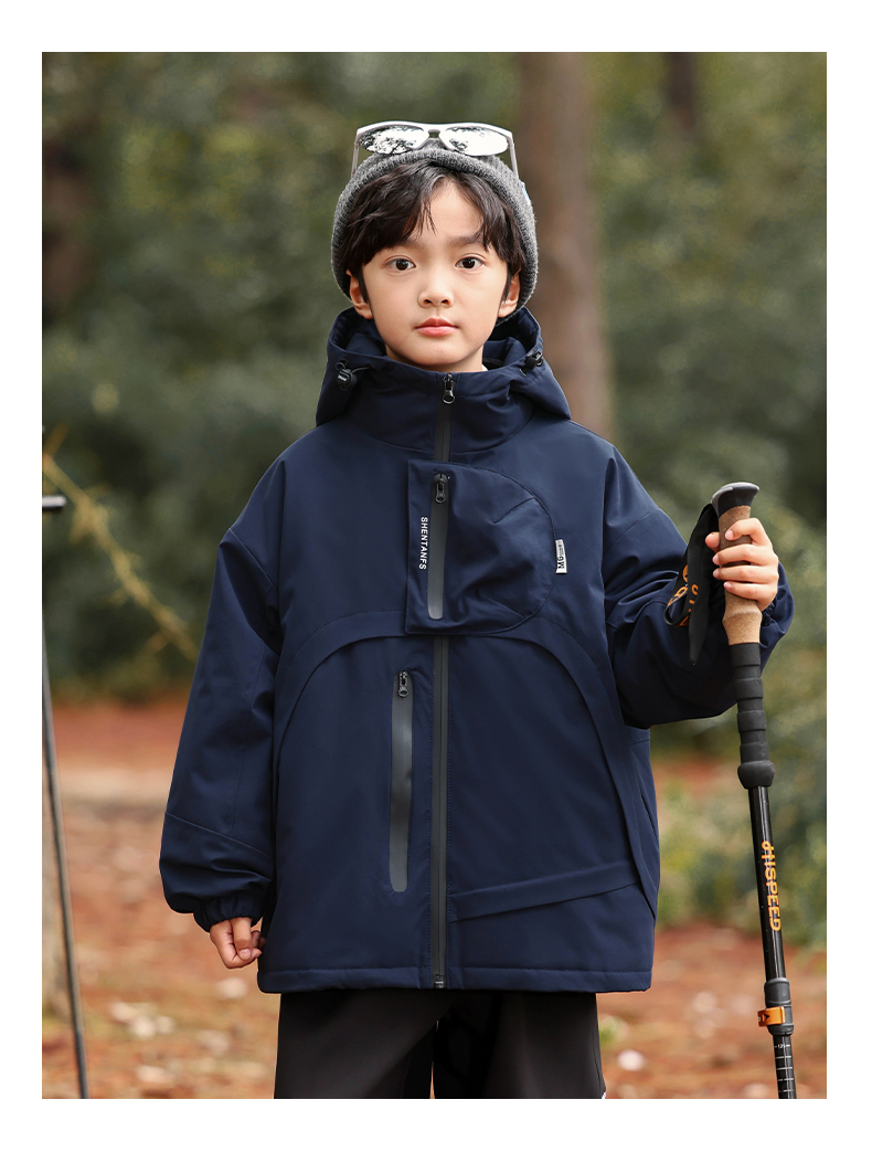 Outdoor down/polar fleece liner 3-in-1 jacket for kids 220-BD1646