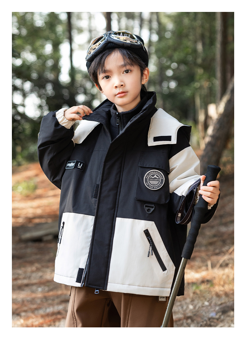 Outdoor down/fleece liner 3-in-1 jacket for kids 220-BD1655