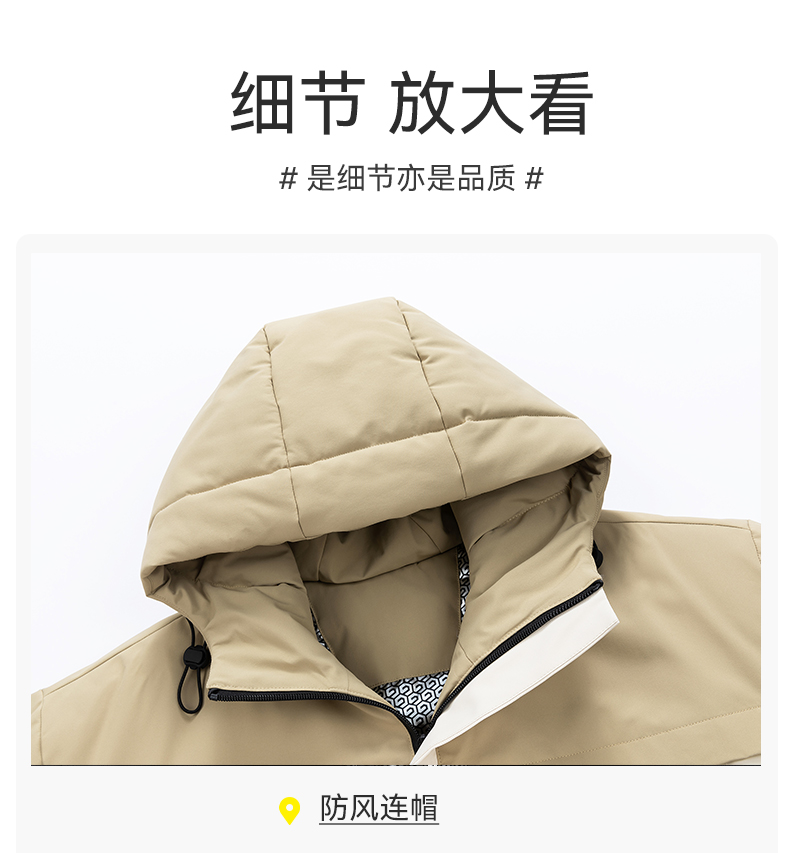 Outdoor graphene lining warm waterproof cotton jacket KN2-MY6666