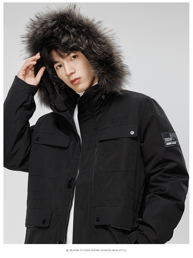 New hooded down jacket KN2-YR616