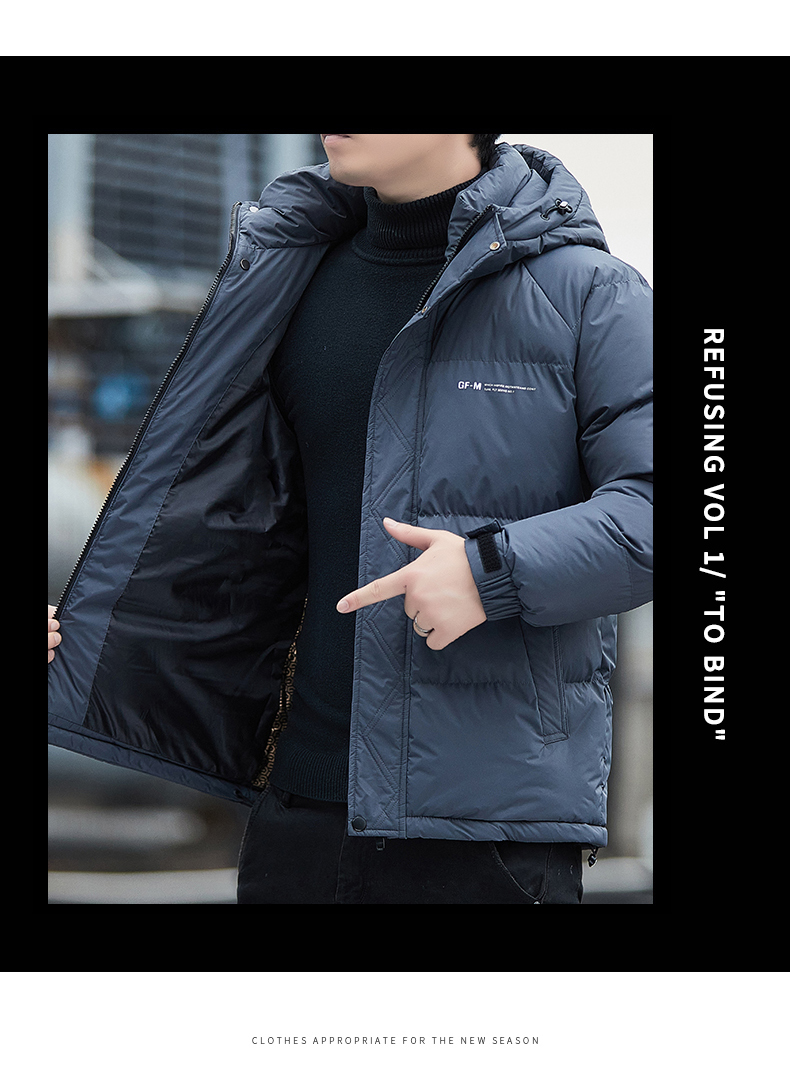 Graphene warm hooded cotton jacket KR-2783