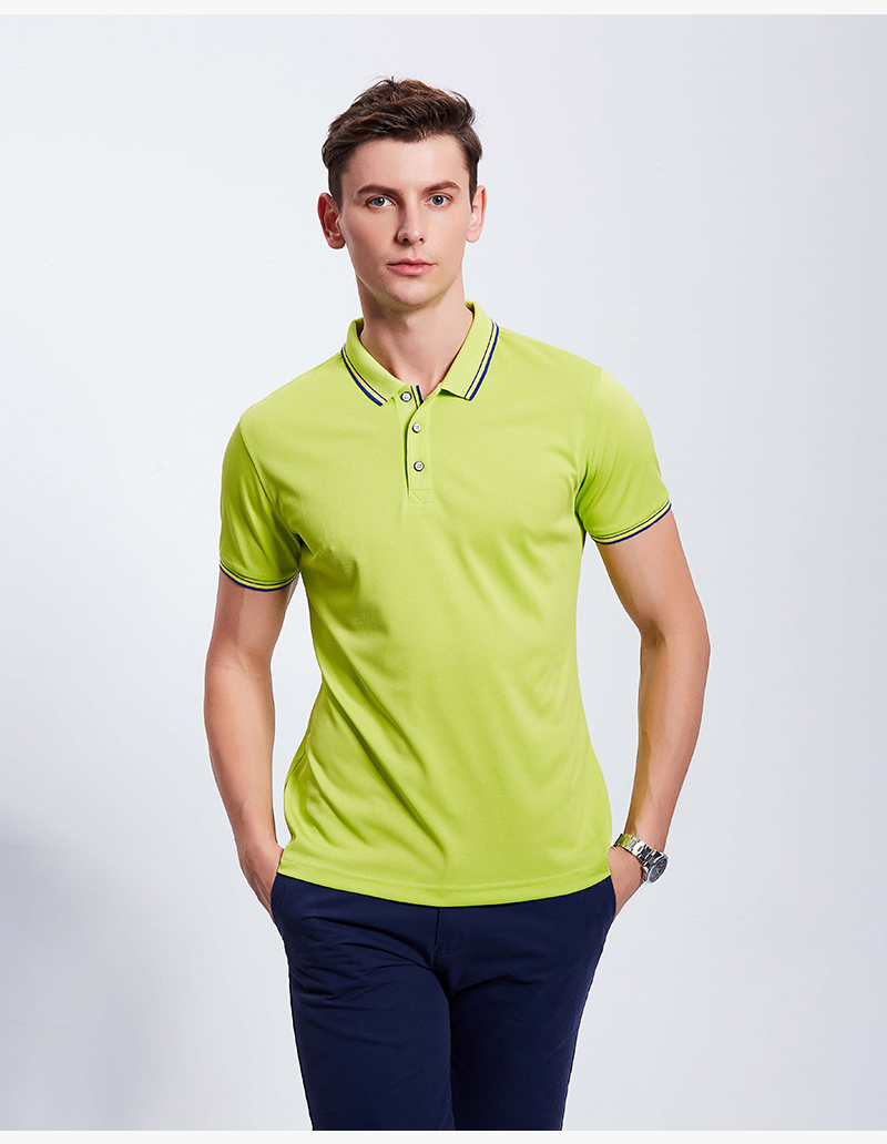 Linen pique business casual short-sleeved POLO shirt universal GJ11-2806