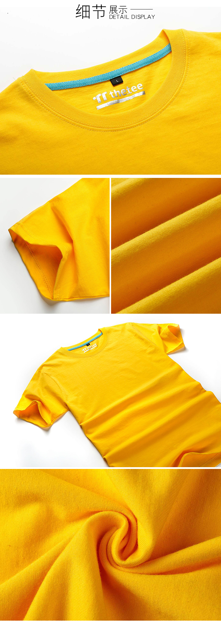 190g combed cotton plain weave round neck short-sleeved T-shirt for adults/children L04-W001