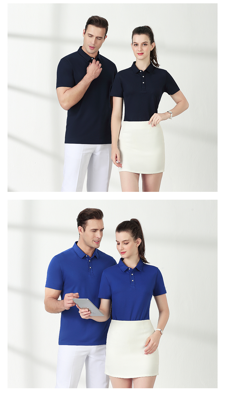 200g Cool Cotton Lapel Short Sleeve POLO Shirt Universal C01-6008