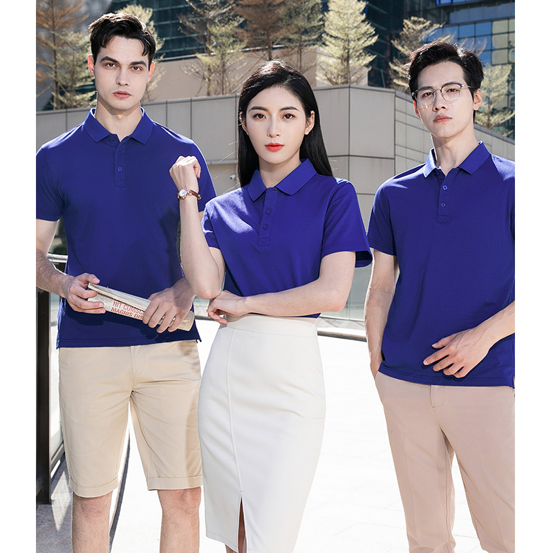 190g mulberry silk solid color lapel short-sleeved POLO shirt universal GJ21-21208