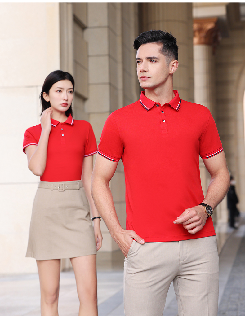 180g combed cotton color two-level collar POLO shirt GT3-926