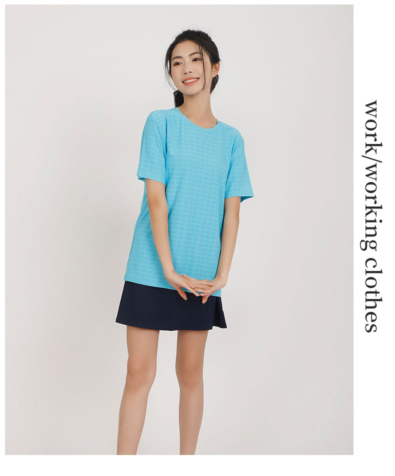 Solid color casual round neck short sleeve T-shirt GJ25-F3001