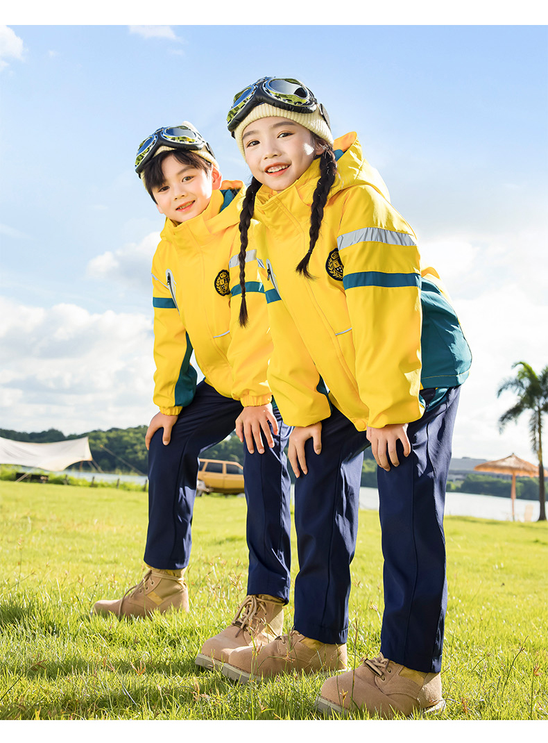 Polar fleece liner outdoor warm jacket children 215-9107 two-piece set (with label)