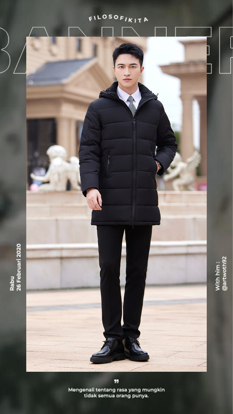 Business thick down jacket mid-length men style DY7-252A men style