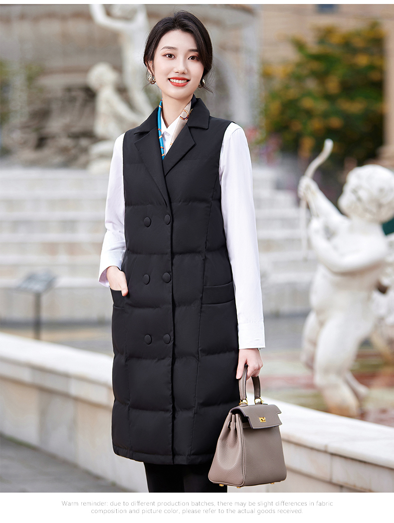 Autumn and winter business sleeveless mid-length cotton coat for women DY7-2322 for women