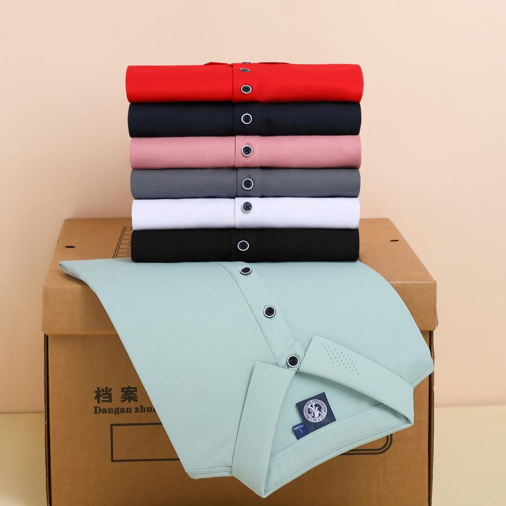 200g5A antibacterial mercerized cotton lapel short-sleeved POLO shirt universal GJ18-A1302