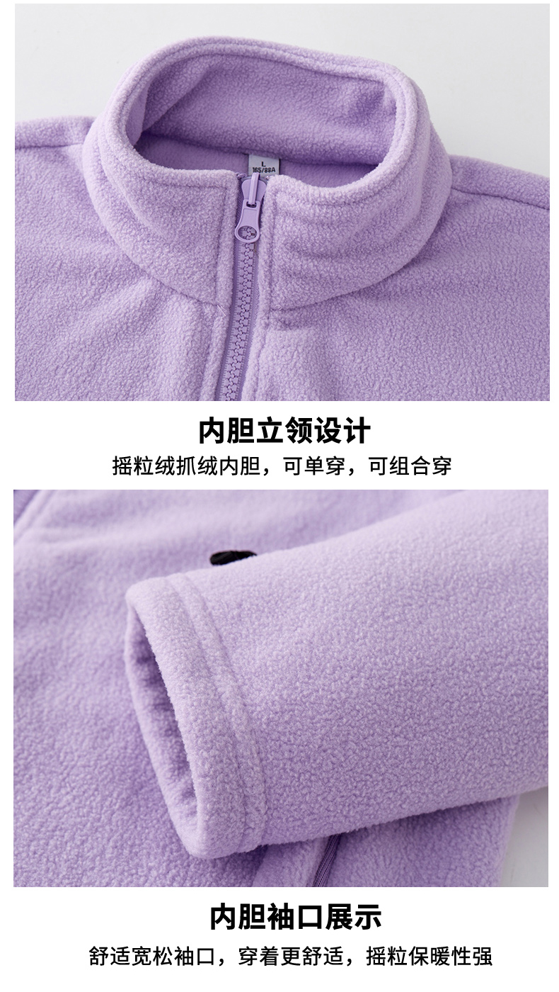 Outdoor polar fleece liner three-in-one jacket for men KM1-6299