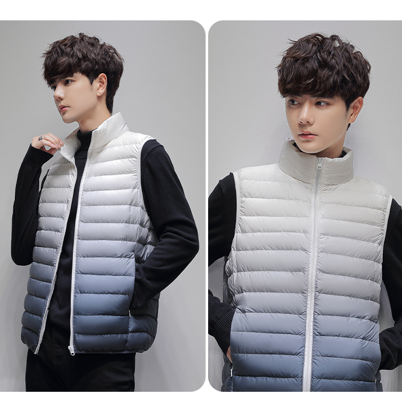 Gradient stand collar down vest KN2-82205