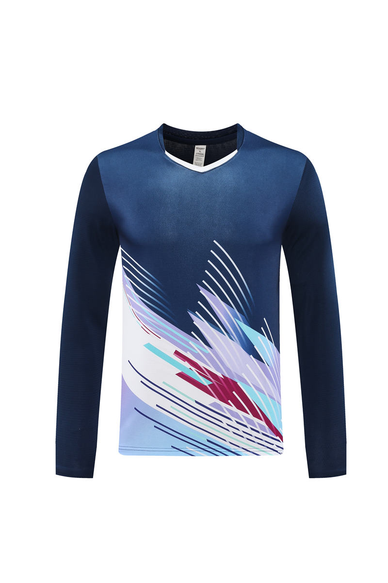 V-neck long-sleeved T-shirt sports training suit GB4-2109