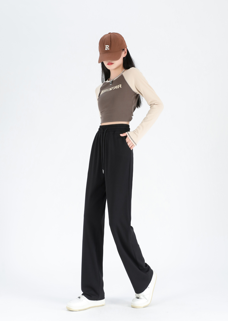 Spring and autumn high waist casual loose slim wide leg pants G32-1301