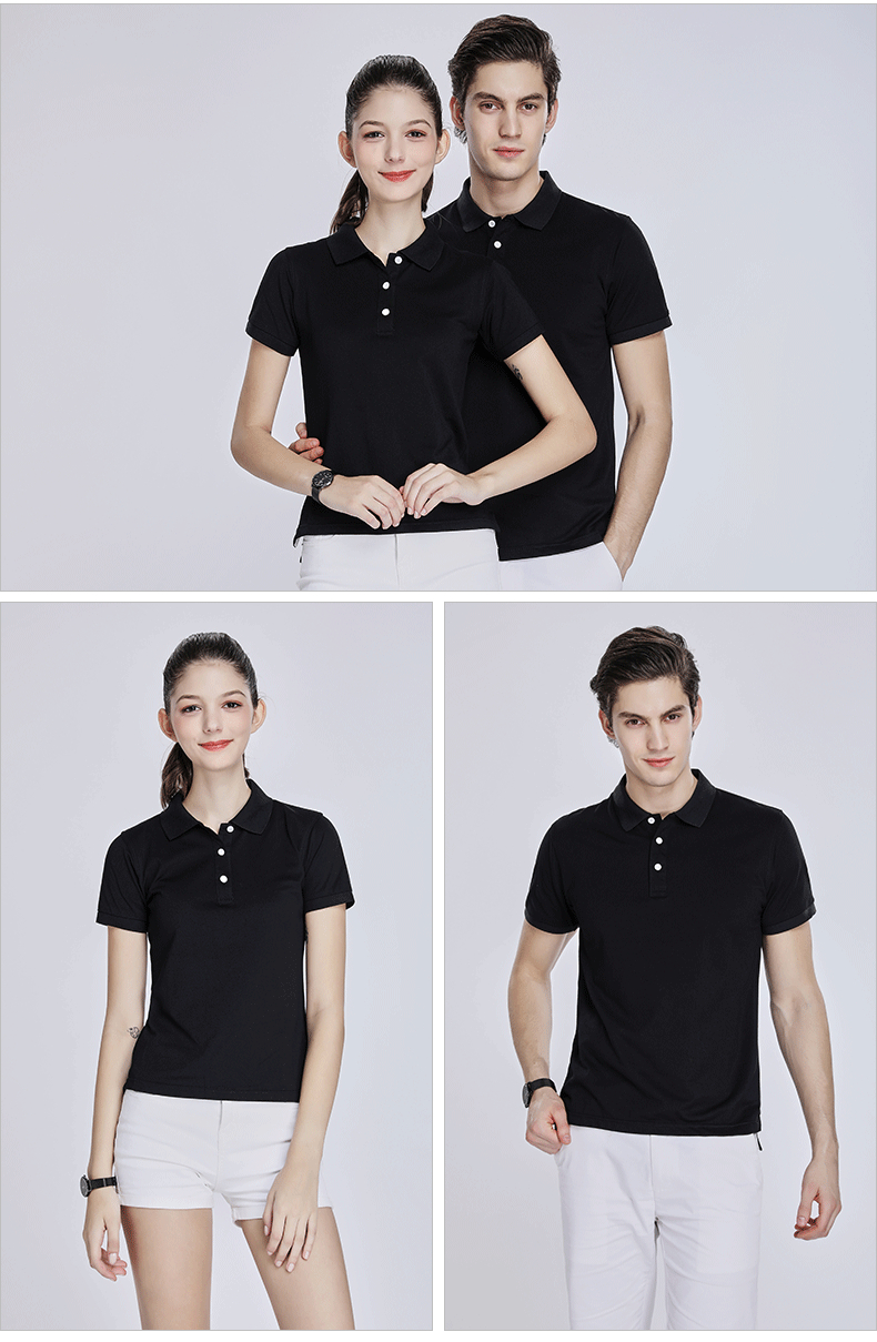 200g classic pique business lapel short-sleeved POLO shirt for men and women GT3-601