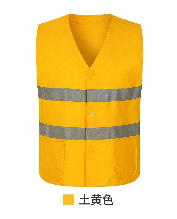 Contrast color V-neck reflective strip vest GJ14-RF025