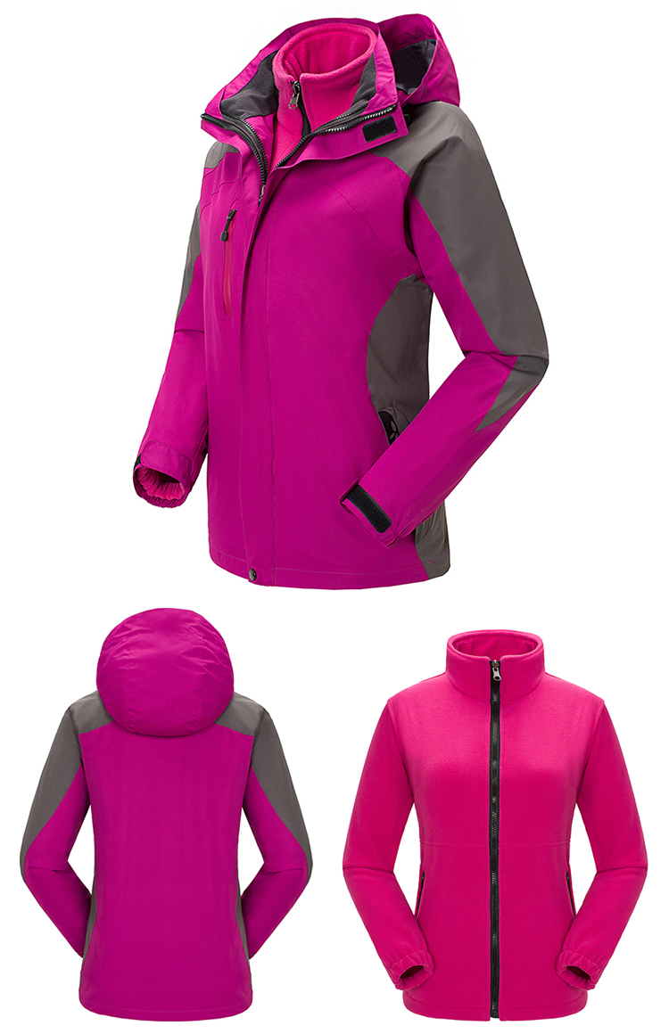 Multifunctional outdoor leisure cold-keeping warm three-in-one two-piece jacket Z11-1825