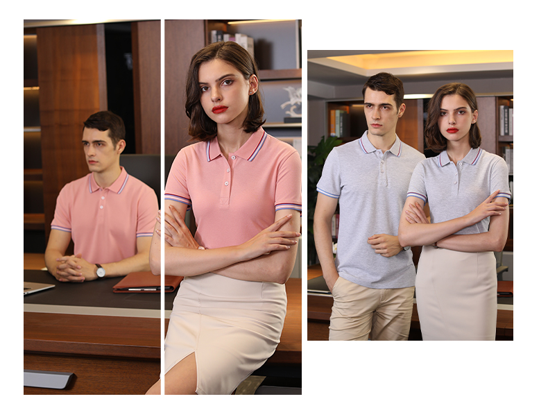 210g long-staple cotton lapel short-sleeved POLO shirt universal 72-U809