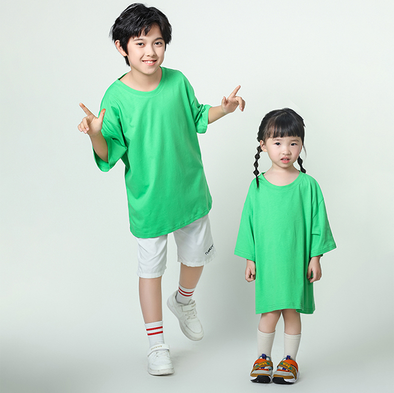 190G21 super cool cotton round neck short sleeve T-shirt for children S02-519