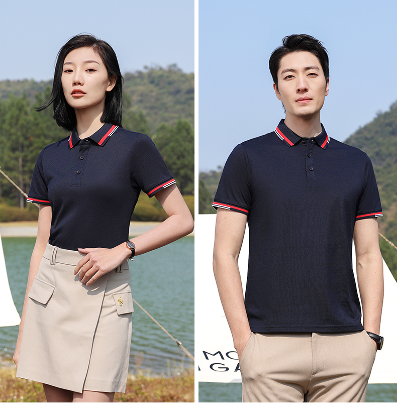 Simple and fashionable lapel short-sleeved POLO shirt universal style SNS-KM99023