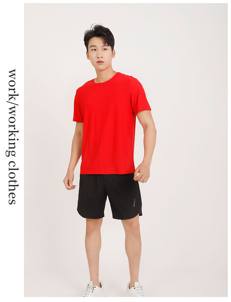 Solid color casual round neck short sleeve T-shirt GJ25-F3001