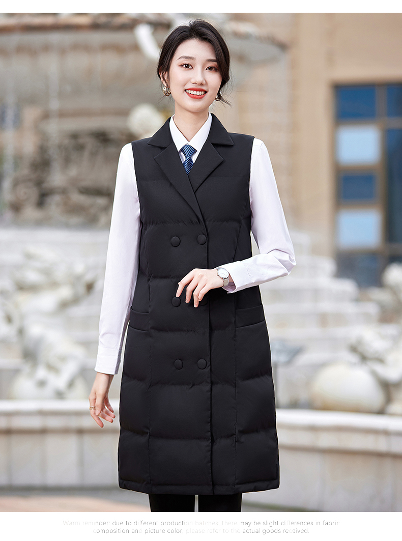 Autumn and winter business sleeveless mid-length cotton coat for women DY7-2322 for women