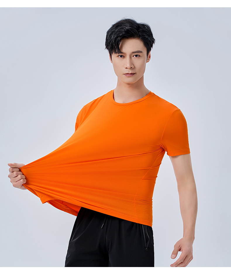 180g Zhengyang series sunscreen ice silk round neck short sleeves W07-586