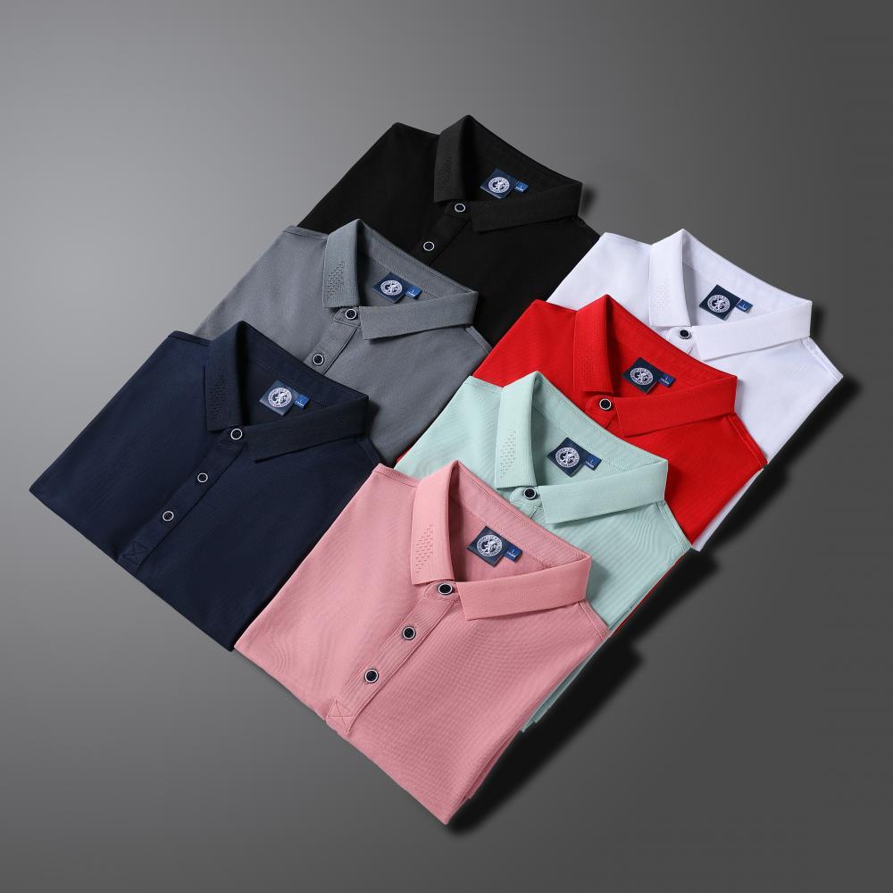 200g5A antibacterial mercerized cotton lapel short-sleeved POLO shirt universal GJ18-A1302