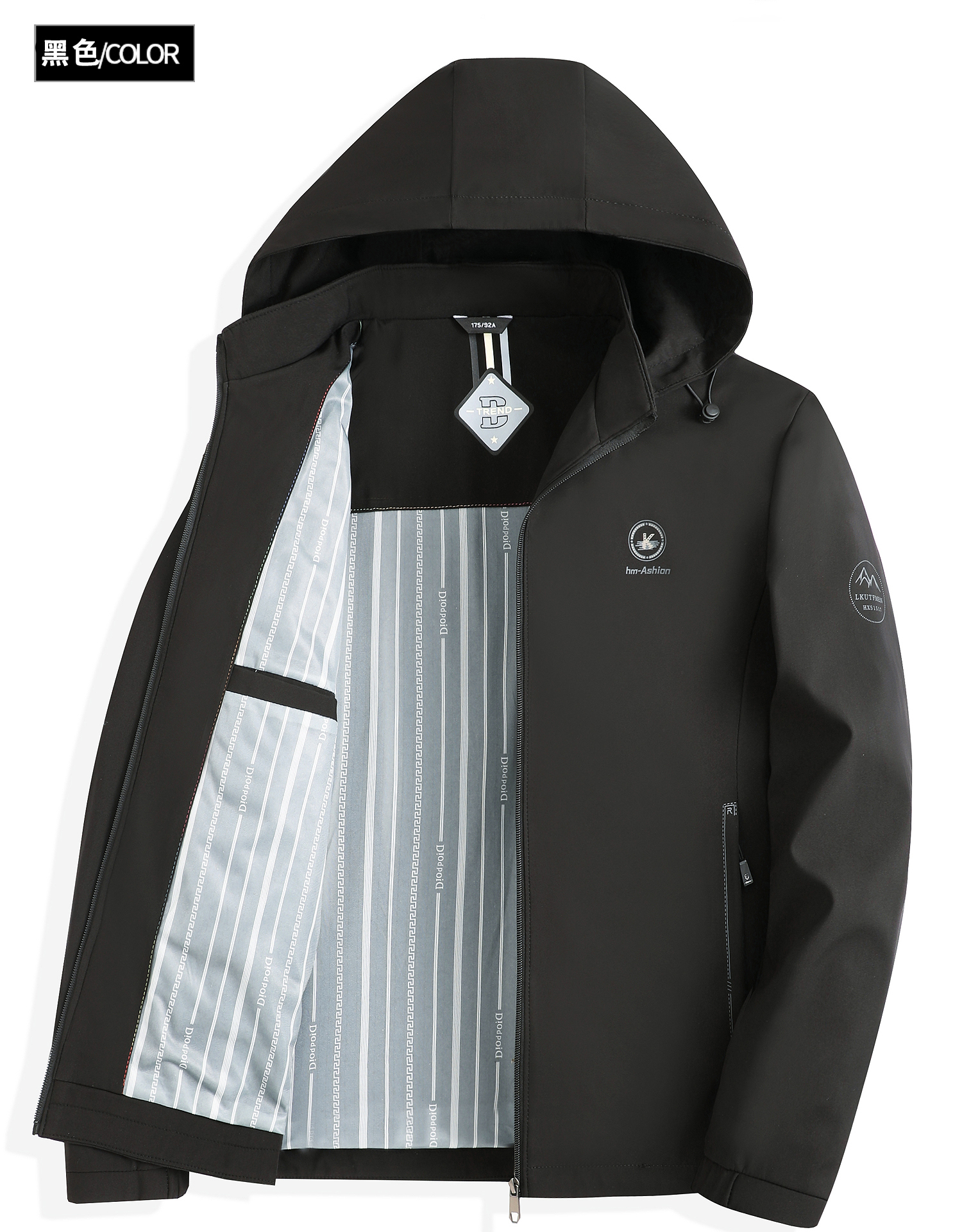 Outdoor windproof detachable hooded jacket KQ1-405