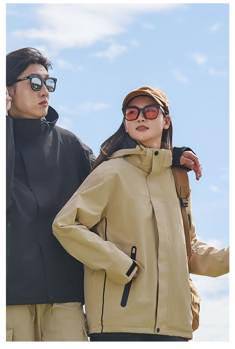 Couple style laminated three-in-one jacket KA3-9102518