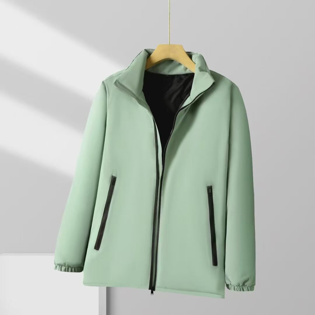 Solid color stand collar single layer jacket L01-D23